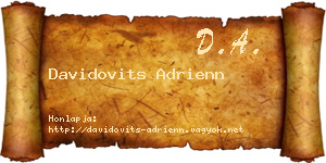 Davidovits Adrienn névjegykártya