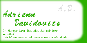adrienn davidovits business card